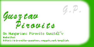 gusztav pirovits business card